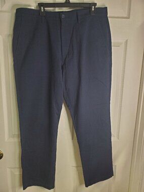 NWT Savane Men Navy Total Eclipse Soft Wash Chino 36x29 Straight Fit 100% Cotton